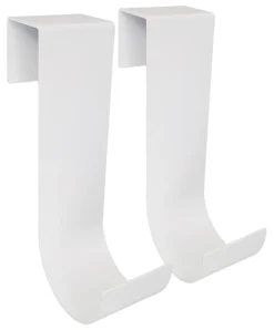 Mide Products 10 in. L Powder Coated White Aluminum Long Slip-On Hook 25 lb. cap. 2 pk