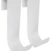 Mide Products 10 in. L Powder Coated White Aluminum Long Slip-On Hook 25 lb. cap. 2 pk