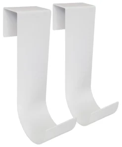 Mide Products 10 in. L Powder Coated White Aluminum Long Slip-On Hook 25 lb. cap. 2 pk