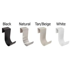 Mide Products 6 in. L Powder Coated White Aluminum Short Slip-On Hook 25 lb. cap. 2 pk