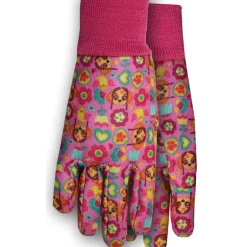 Midwest Quality Gloves Multicolor Cotton/Polyester Blend Girls Gardening Gloves One Size (Pack of 6)