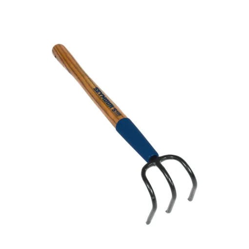Midwest Rake LLC Tempered High Carbon 3-Tine Head Garden Cultivator with 15 in. Hardwood Handle