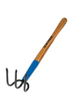 Midwest Rake LLC Tempered High Carbon 3-Tine Head Garden Cultivator with 15 in. Hardwood Handle