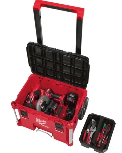 Milwaukee PACKOUT 22.1 in. Impact-Resistant Poly Rolling Tool Box 25.6 in. W x 18.9 in. H Wheeled