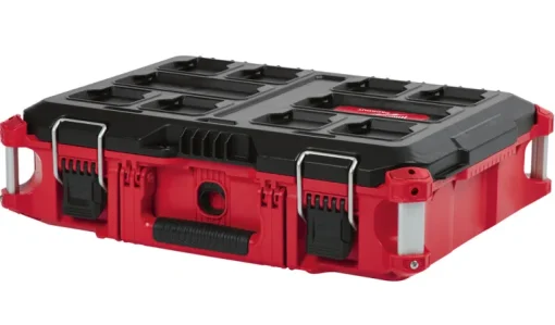 Milwaukee PACKOUT 16.1 in. Impact-Resistant Poly Tool Box 22.1 in. W x 16.1 in. H Black/Red