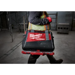 Milwaukee PACKOUT 20 in. W x 13.8 in. H Ballistic Nylon Tool Bag 3 pocket Black/Red 1 pc.