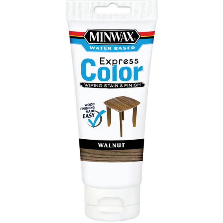 Minwax Express Color Semi-Transparent Walnut Water-Based Acrylic Wiping Stain And Finish 6 Oz.