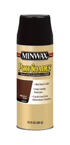 Minwax Polyshades Satin Mission Oak Fast Drying Polyurethane Spray 10.75 Oz. (Pack Of 6)