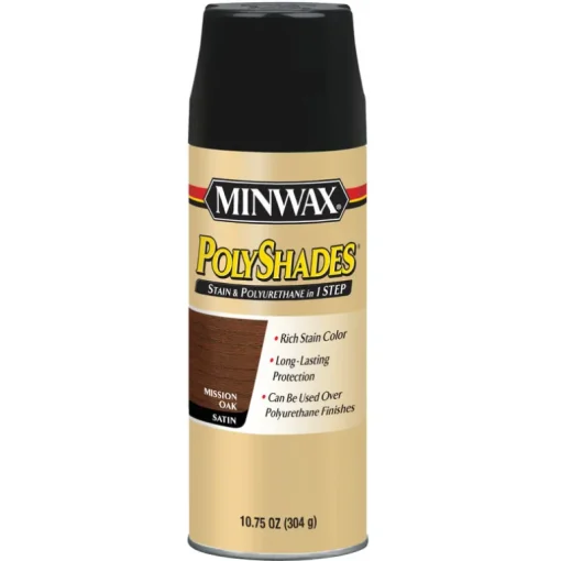 Minwax Polyshades Satin Mission Oak Fast Drying Polyurethane Spray 10.75 Oz. (Pack Of 6)