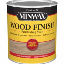 Minwax Silvered Grey Semi-Transparent Oil-Based Wood Stain 1 qt. (Pack of 4)