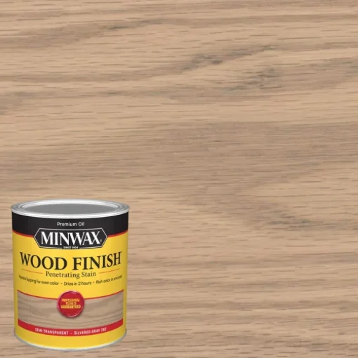 Minwax Silvered Grey Semi-Transparent Oil-Based Wood Stain 1 qt. (Pack of 4)