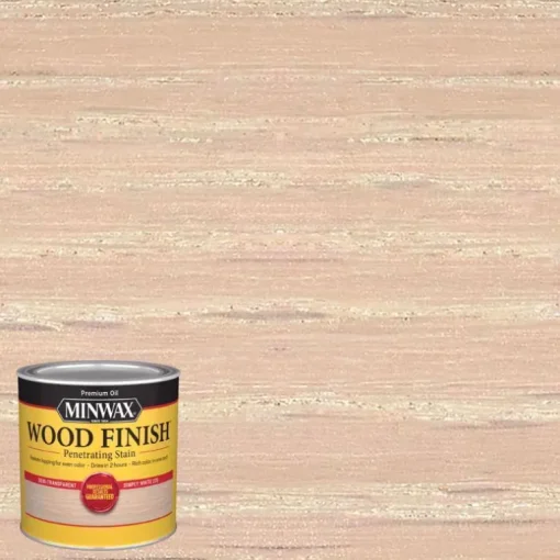 MINWAX Simply White Oil-Based Low VOC g/L Indoor Wood Stain 1/2 Pint 31 to 37 sq. ft. Coverage