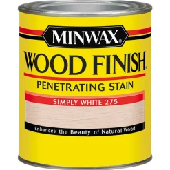MINWAX Simply White Oil-Based Low VOC g/L Indoor Wood Stain 1/2 Pint 31 to 37 sq. ft. Coverage
