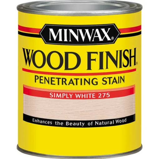 MINWAX Simply White Oil-Based Low VOC g/L Indoor Wood Stain 1/2 Pint 31 to 37 sq. ft. Coverage