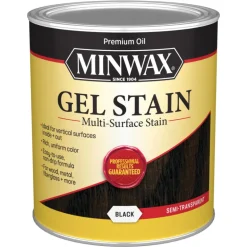 Minwax Transparent Low Luster Black Oil-Based Gel Stain 1 qt. (Pack of 4)