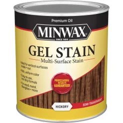 Minwax Transparent Low Luster Hickory Oil-Based Gel Stain 1 Qt.