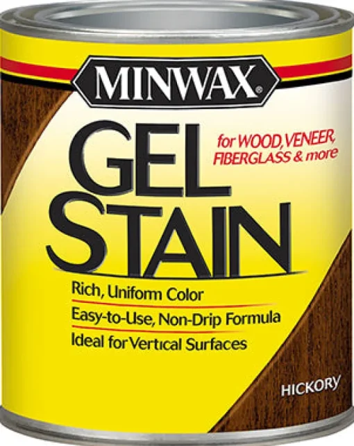 Minwax Transparent Low Luster Hickory Oil-Based Gel Stain 0.5 Pt.
