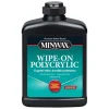 Minwax Wipe-On Poly Gloss Clear Water-Based Latex Polyurethane Stain 1 pt. (Pack of 4)