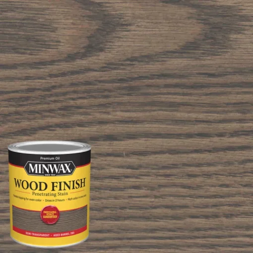 Minwax Wood Finish Semi-Transparent Aged Barrel Oil-Based Penetrating Wood Stain 1 qt (Pack of 4)