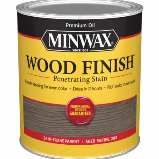Minwax Wood Finish Semi-Transparent Aged Barrel Oil-Based Penetrating Wood Stain 1 qt (Pack of 4)