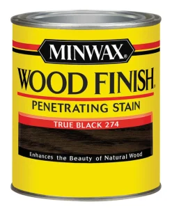Minwax Wood Finish Semi-Transparent True Black Oil-Based Penetrating Wood Finish 1 qt