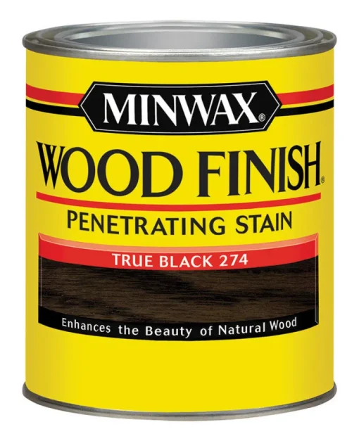 Minwax Wood Finish Semi-Transparent True Black Oil-Based Penetrating Wood Finish 1 qt