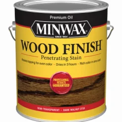 Minwax Wood Finish Semi-Transparent Dark Walnut Oil-Based Wood Stain 1 gal. (Pack of 2)