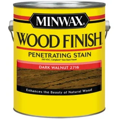 Minwax Wood Finish Semi-Transparent Dark Walnut Oil-Based Wood Stain 1 gal. (Pack of 2)