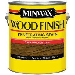 Minwax Wood Finish Semi-Transparent Dark Walnut Oil-Based Wood Stain 1 gal. (Pack of 2)