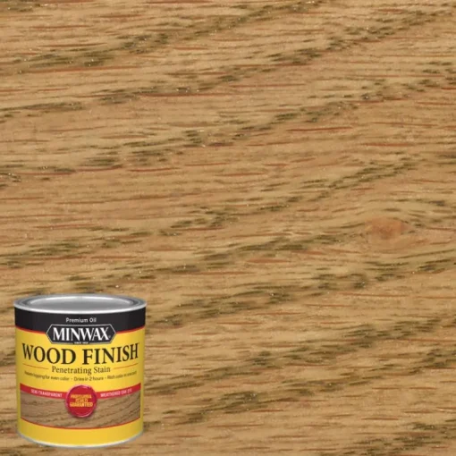 Minwax Wood Finish Semi-Transparent Weathered Oak Oil-Based Oil Wood Stain 0.5 Pt.