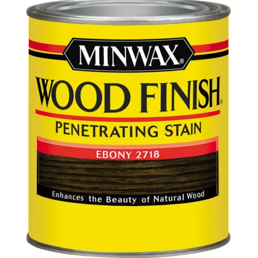 Minwax Wood Finish Semi-Transparent Ebony Oil-Based Wood Stain 0.5 pt. (Pack of 4)