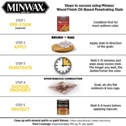 Minwax Wood Finish Semi-Transparent Special Walnut Oil-Based Stain 1 qt. (Pack of 4)