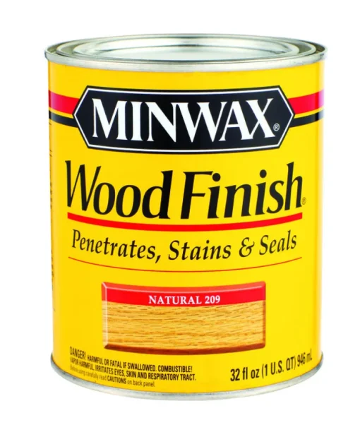 Minwax Wood Finish Semi-Transparent Natural Oil-Based Wood Stain 1 qt. (Pack of 4)
