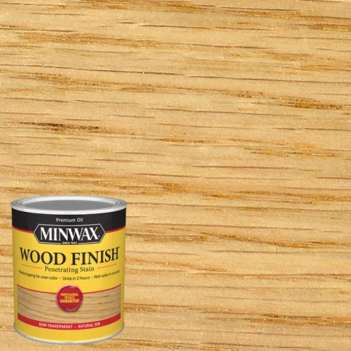 Minwax Wood Finish Semi-Transparent Natural Oil-Based Wood Stain 1 qt. (Pack of 4)