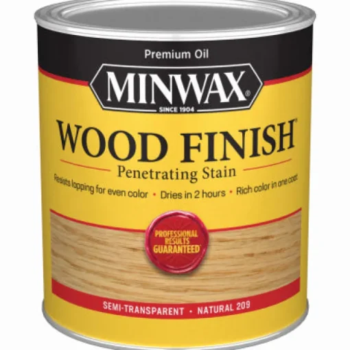 Minwax Wood Finish Semi-Transparent Natural Oil-Based Wood Stain 1 qt. (Pack of 4)