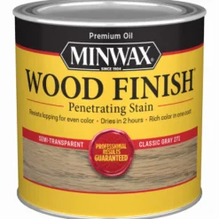 Minwax Wood Finish Semi-Transparent Classic Gray Oil-Based Oil Wood Stain 0.5 pt. (Pack of 4)