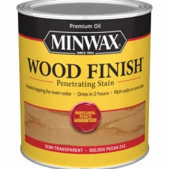 Minwax Wood Finish Semi-Transparent Golden Pecan Oil-Based Wood Stain 1 qt. (Pack of 4)