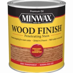 Minwax Wood Finish Semi-Transparent Sedona Red Oil-Based Oil Wood Stain 1 qt. (Pack of 4)