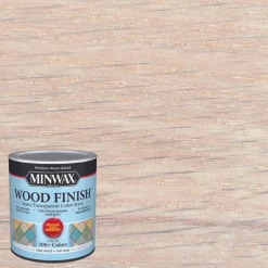 Minwax Wood Finish Water-Based Semi-Transparent Pure White Tint Base Water-Based Wood Stain 1 qt (Pack of 4)