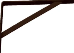 400mm 16-In. Black Heavy-Duty L-Bracket