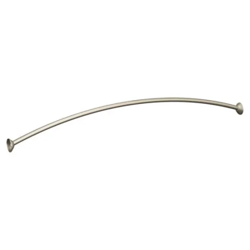 Moen Adjustable Curved Shower Rod 72 in. L Brushed Nickel