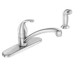 Moen Adler One Handle Chrome Kitchen Faucet Side Sprayer Included