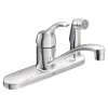 Moen Adler One Handle Chrome Kitchen Faucet Side Sprayer Included
