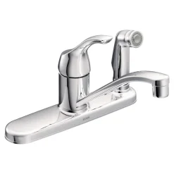 Moen Adler One Handle Chrome Kitchen Faucet Side Sprayer Included