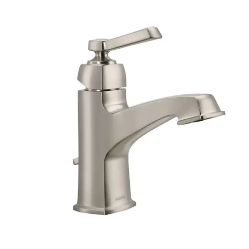 Moen Boardwalk Brushed Nickel Bathroom Faucet 4 in.