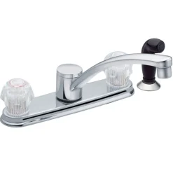 Moen CA87681 Chrome Touch Control Two Handle Low Arc Kitchen Faucet