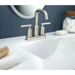 Moen Gibson Chrome Two-Handle Bathroom Sink Faucet 4 in.