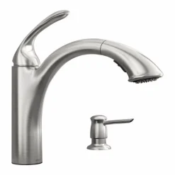 Moen Kinzel One Handle Stainless Steel Pull-Out Kitchen Faucet