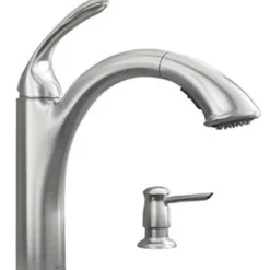 Moen Kinzel One Handle Stainless Steel Pull-Out Kitchen Faucet