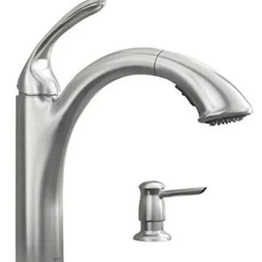 Moen Kinzel One Handle Stainless Steel Pull-Out Kitchen Faucet